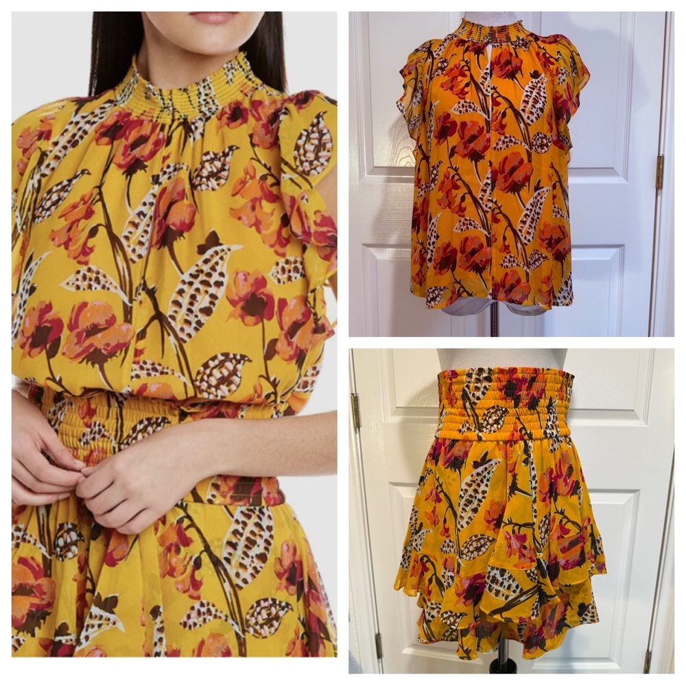 Silk! A.L.C.  Vera Silk Mini Skirt and Hayley silk top
